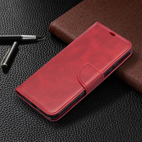 Custodia Portafoglio In Pelle Cover con Supporto L03 per Xiaomi POCO C3 Rosso