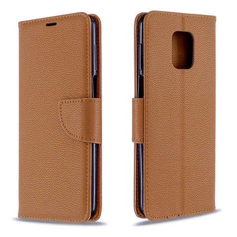 Custodia Portafoglio In Pelle Cover con Supporto L03 per Xiaomi Poco M2 Pro Marrone