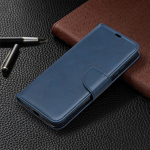 Custodia Portafoglio In Pelle Cover con Supporto L03 per Xiaomi Redmi 9 India Blu