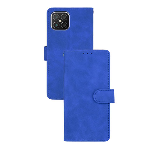 Custodia Portafoglio In Pelle Cover con Supporto L03Z per Huawei Nova 8 SE 4G Blu