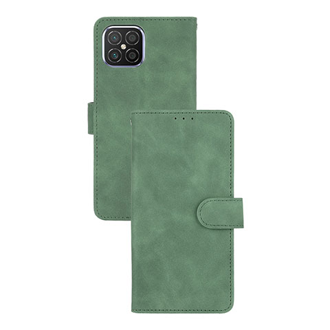 Custodia Portafoglio In Pelle Cover con Supporto L03Z per Huawei Nova 8 SE 4G Verde