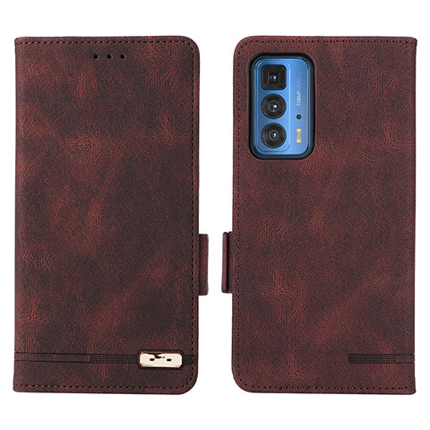 Custodia Portafoglio In Pelle Cover con Supporto L03Z per Motorola Moto Edge 20 Pro 5G Marrone