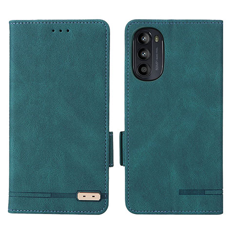 Custodia Portafoglio In Pelle Cover con Supporto L03Z per Motorola Moto Edge (2022) 5G Verde