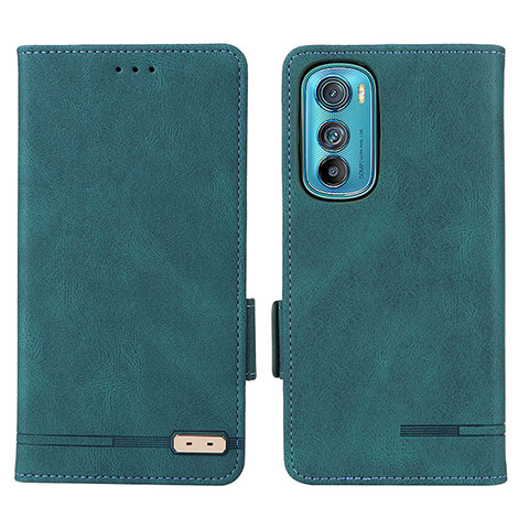 Custodia Portafoglio In Pelle Cover con Supporto L03Z per Motorola Moto Edge 30 5G Verde