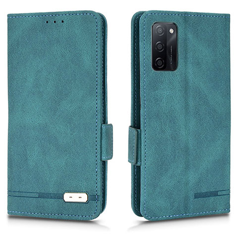 Custodia Portafoglio In Pelle Cover con Supporto L03Z per Oppo A55S 5G Verde