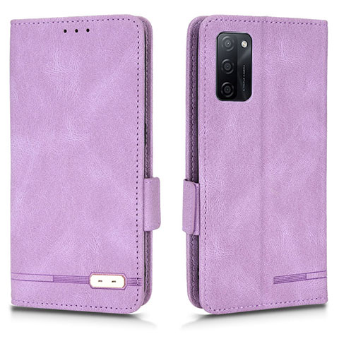 Custodia Portafoglio In Pelle Cover con Supporto L03Z per Oppo A55S 5G Viola