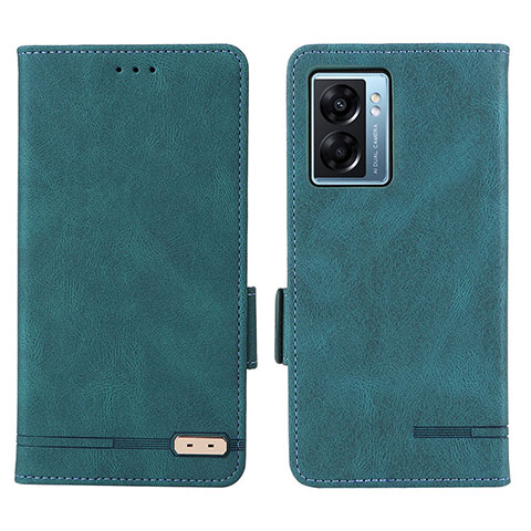 Custodia Portafoglio In Pelle Cover con Supporto L03Z per Oppo A77 5G Verde