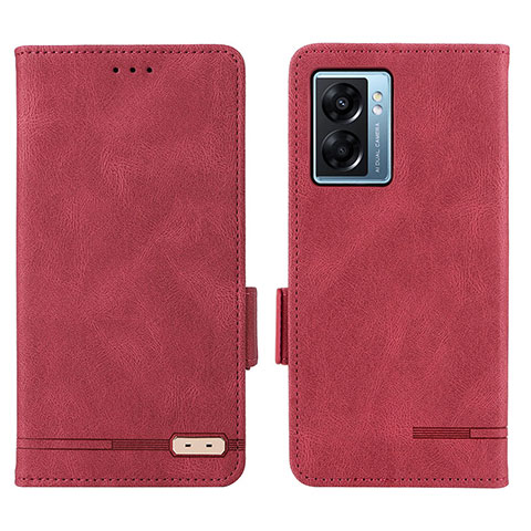 Custodia Portafoglio In Pelle Cover con Supporto L03Z per Realme Narzo 50 5G Rosso