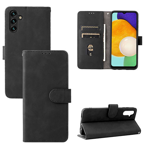 Custodia Portafoglio In Pelle Cover con Supporto L03Z per Samsung Galaxy A04s Nero