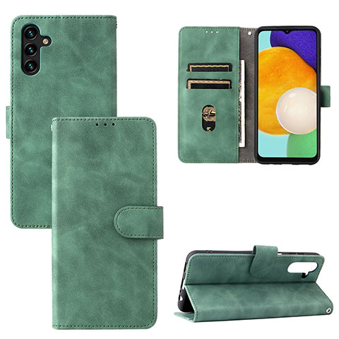 Custodia Portafoglio In Pelle Cover con Supporto L03Z per Samsung Galaxy A13 5G Verde