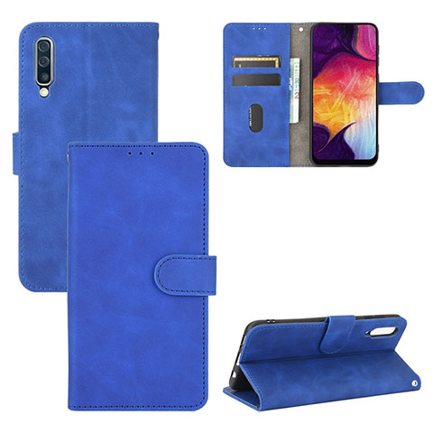 Custodia Portafoglio In Pelle Cover con Supporto L03Z per Samsung Galaxy A30S Blu