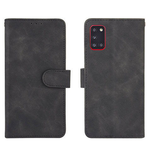 Custodia Portafoglio In Pelle Cover con Supporto L03Z per Samsung Galaxy A31 Nero