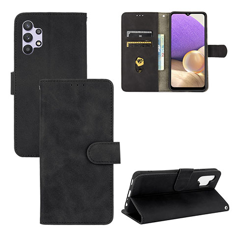 Custodia Portafoglio In Pelle Cover con Supporto L03Z per Samsung Galaxy A32 4G Nero