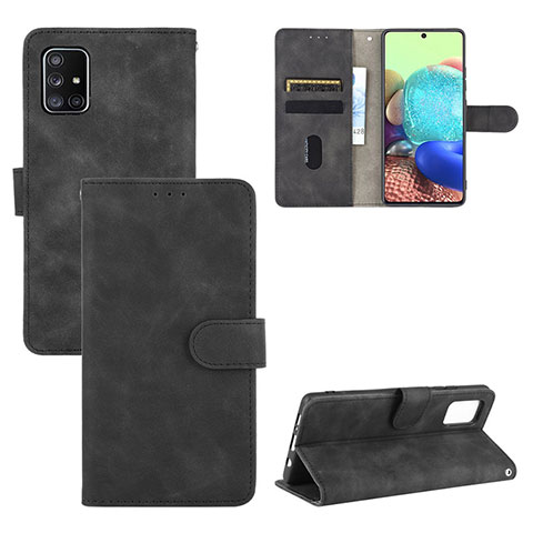 Custodia Portafoglio In Pelle Cover con Supporto L03Z per Samsung Galaxy A71 5G Nero