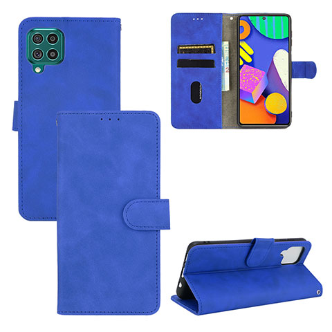 Custodia Portafoglio In Pelle Cover con Supporto L03Z per Samsung Galaxy F62 5G Blu