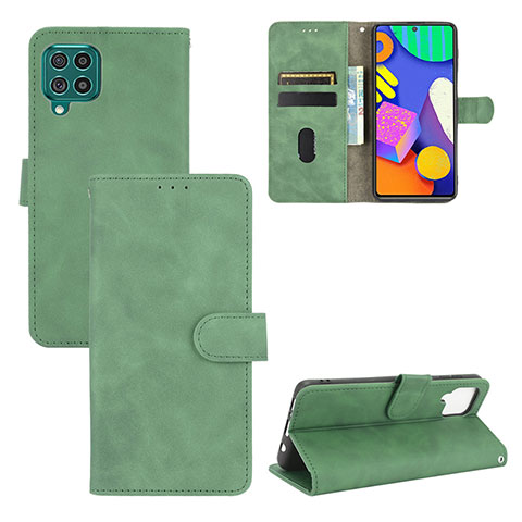 Custodia Portafoglio In Pelle Cover con Supporto L03Z per Samsung Galaxy F62 5G Verde