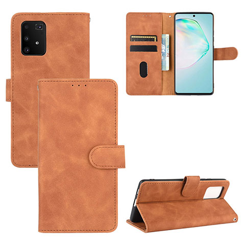 Custodia Portafoglio In Pelle Cover con Supporto L03Z per Samsung Galaxy S10 Lite Marrone