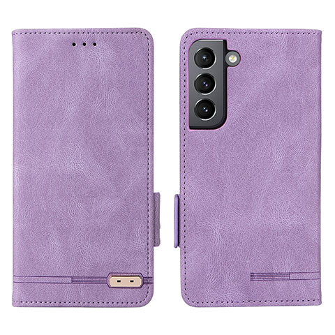 Custodia Portafoglio In Pelle Cover con Supporto L03Z per Samsung Galaxy S21 FE 5G Viola