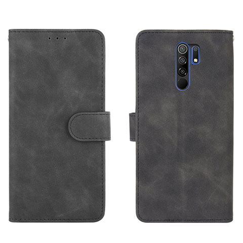 Custodia Portafoglio In Pelle Cover con Supporto L03Z per Xiaomi Redmi 9 Prime India Nero