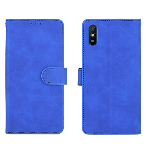 Custodia Portafoglio In Pelle Cover con Supporto L03Z per Xiaomi Redmi 9i Blu