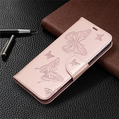 Custodia Portafoglio In Pelle Cover con Supporto L04 per Huawei Honor 9A Oro Rosa