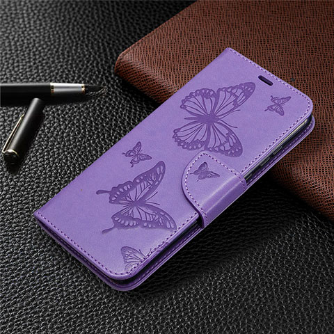 Custodia Portafoglio In Pelle Cover con Supporto L04 per Huawei Honor 9A Viola