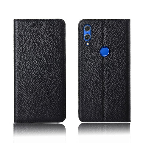 Custodia Portafoglio In Pelle Cover con Supporto L04 per Huawei Honor V10 Lite Nero