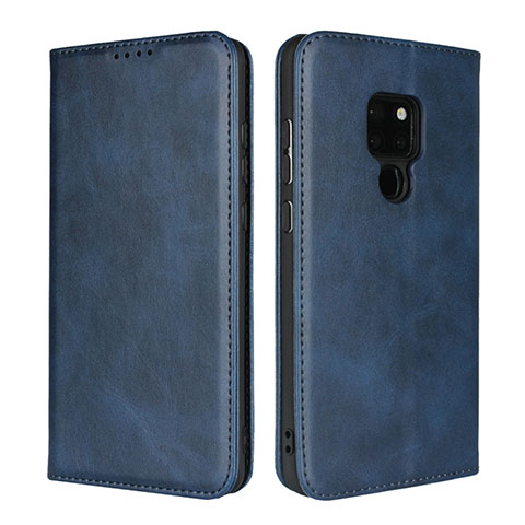 Custodia Portafoglio In Pelle Cover con Supporto L04 per Huawei Mate 20 Blu