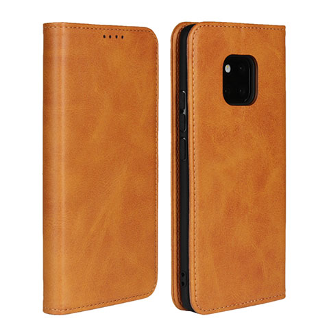 Custodia Portafoglio In Pelle Cover con Supporto L04 per Huawei Mate 20 Pro Arancione