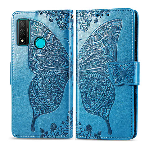 Custodia Portafoglio In Pelle Cover con Supporto L04 per Huawei Nova Lite 3 Plus Cielo Blu