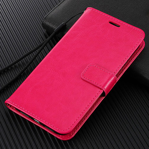 Custodia Portafoglio In Pelle Cover con Supporto L04 per Oppo A92s 5G Rosa Caldo