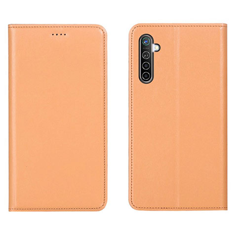 Custodia Portafoglio In Pelle Cover con Supporto L04 per Oppo K5 Arancione