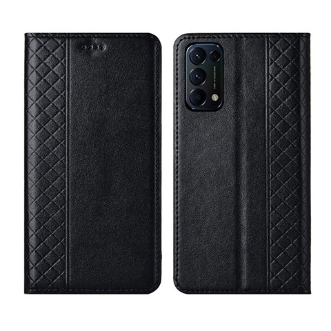 Custodia Portafoglio In Pelle Cover con Supporto L04 per Oppo Reno5 Pro 5G Nero