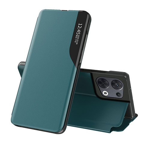 Custodia Portafoglio In Pelle Cover con Supporto L04 per Oppo Reno9 5G Verde