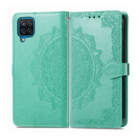 Custodia Portafoglio In Pelle Cover con Supporto L04 per Samsung Galaxy A12 5G Verde Pastello