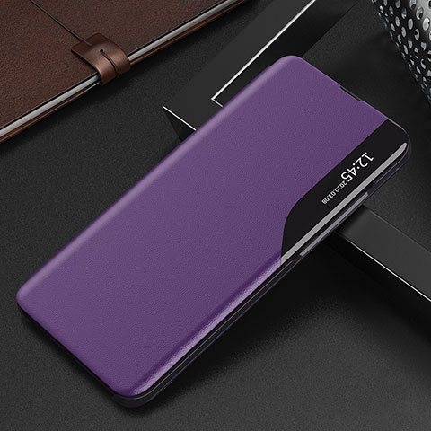 Custodia Portafoglio In Pelle Cover con Supporto L04 per Samsung Galaxy S21 Plus 5G Viola