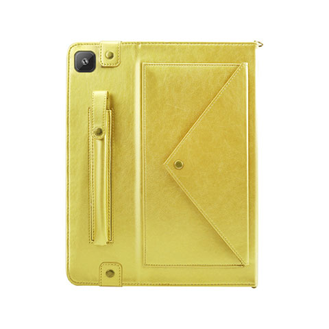 Custodia Portafoglio In Pelle Cover con Supporto L04 per Samsung Galaxy Tab S6 Lite 10.4 SM-P610 Giallo