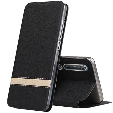 Custodia Portafoglio In Pelle Cover con Supporto L04 per Xiaomi Mi 10 Nero