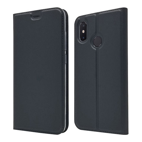 Custodia Portafoglio In Pelle Cover con Supporto L04 per Xiaomi Mi 8 Nero