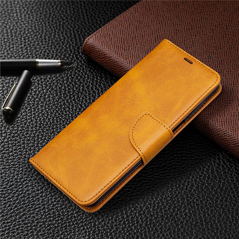 Custodia Portafoglio In Pelle Cover con Supporto L04 per Xiaomi Poco M2 Pro Arancione