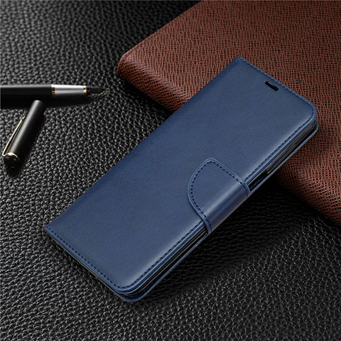 Custodia Portafoglio In Pelle Cover con Supporto L04 per Xiaomi Poco M2 Pro Blu