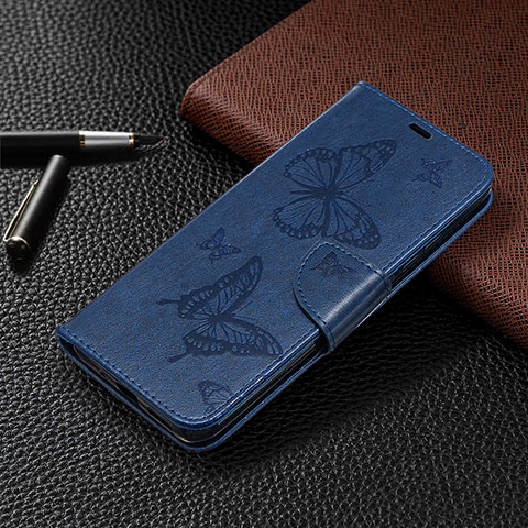 Custodia Portafoglio In Pelle Cover con Supporto L04 per Xiaomi Redmi 9 India Blu