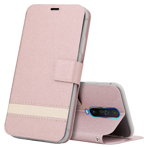 Custodia Portafoglio In Pelle Cover con Supporto L04 per Xiaomi Redmi K30 4G Oro Rosa