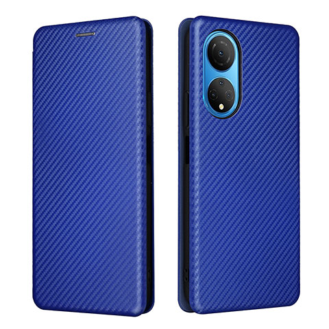 Custodia Portafoglio In Pelle Cover con Supporto L04Z per Huawei Honor X7 Blu