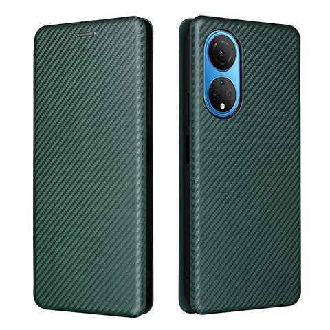 Custodia Portafoglio In Pelle Cover con Supporto L04Z per Huawei Honor X7 Verde