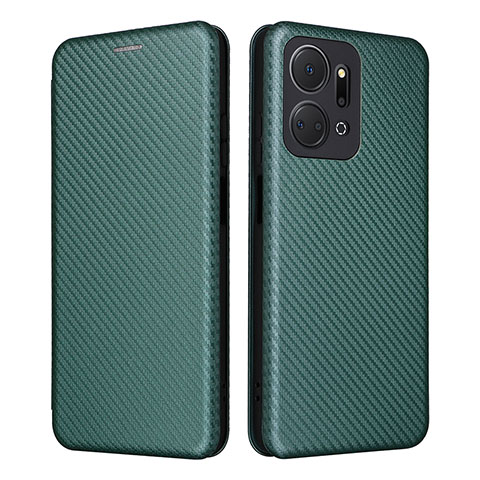 Custodia Portafoglio In Pelle Cover con Supporto L04Z per Huawei Honor X7a Verde