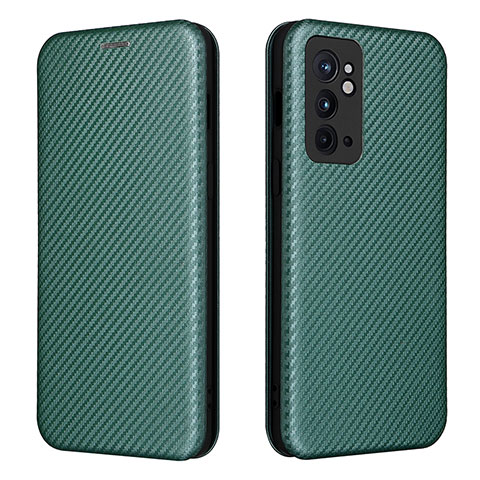 Custodia Portafoglio In Pelle Cover con Supporto L04Z per OnePlus 9RT 5G Verde