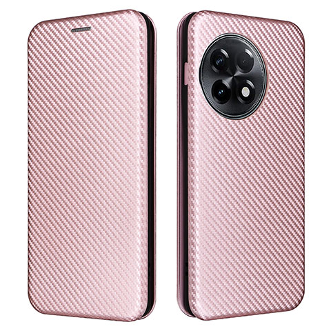 Custodia Portafoglio In Pelle Cover con Supporto L04Z per OnePlus Ace 2 5G Oro Rosa