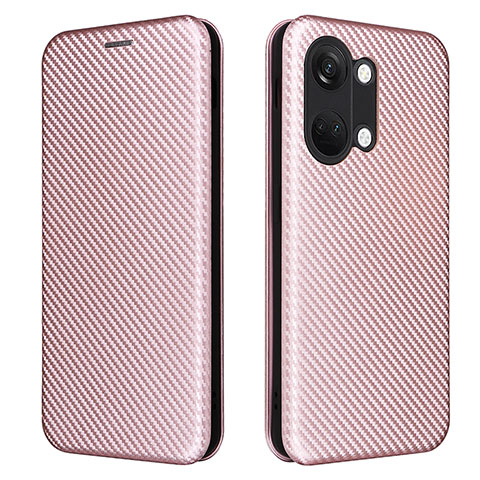 Custodia Portafoglio In Pelle Cover con Supporto L04Z per OnePlus Ace 2V 5G Oro Rosa