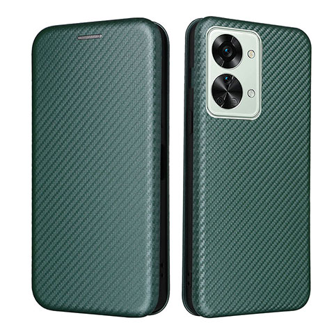 Custodia Portafoglio In Pelle Cover con Supporto L04Z per OnePlus Nord 2T 5G Verde